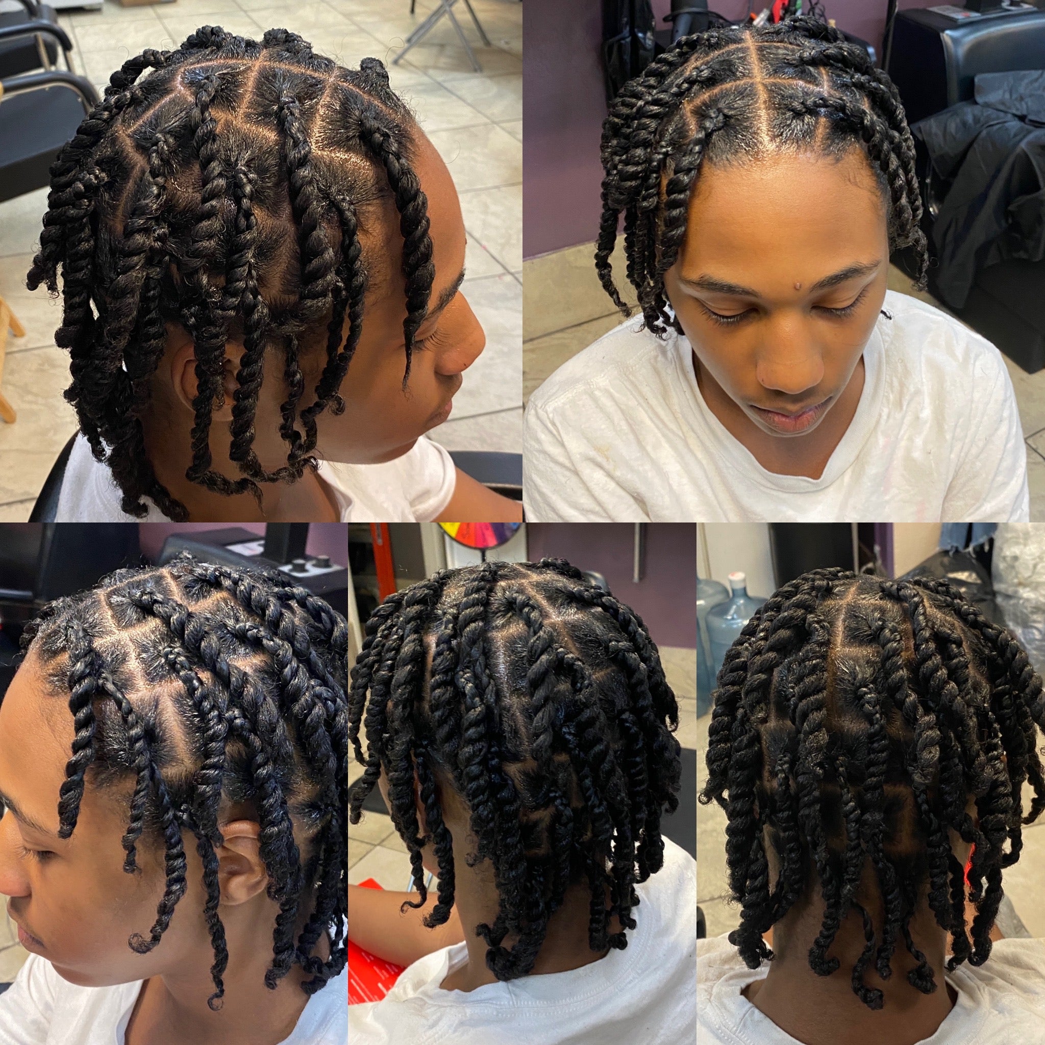 2 strand twist (natural hair) – H+B Loc’s & Braids